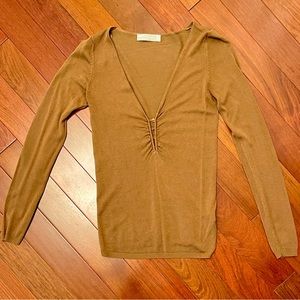 Zara lightweight knit Henley style sweater